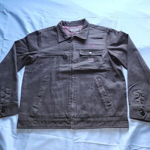 WELCOME MEN'S TERMINUIS URBAN OUTFITTERS CANVAS JACKET BLACK SIZE SMALL IS USED